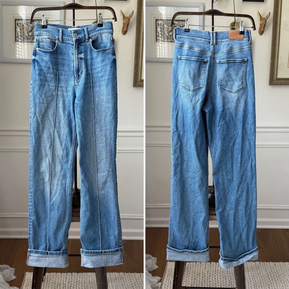 Dear John Holly Super High Rise Cuffed Straight Jeans Justice $228 27 - Picture 2 of 8